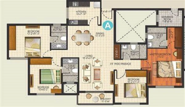Featured Image of Purva Limousine Homes 4-5 BHK Floor Plan