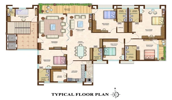 Purva Hennur 51 5 BHK Floor Plan