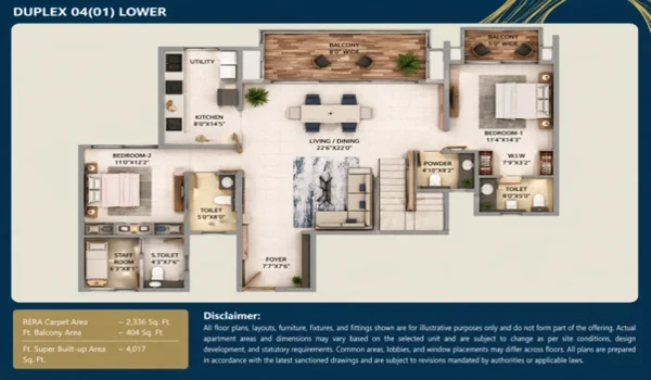 Featured Image of Purva Northern Lights Duplex 04(01) Lower: Grand Floor Plan and Space Analysis