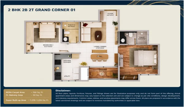 Featured Image of The No-Shared-Wall Luxury Purva Northern Lights 2 BHK Grand Corner 01